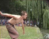 Wolfgang gro� Schwung holen Land mit Boot 