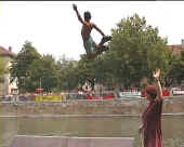 Willie gegrapt in der Luft